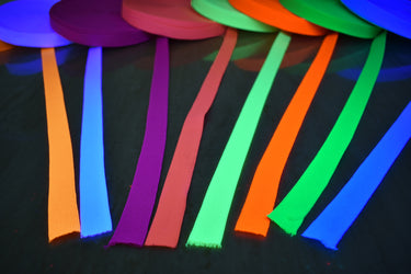 Blacklight Glo-Line 1 inch Luminescent Decorative Fabric Ribbon